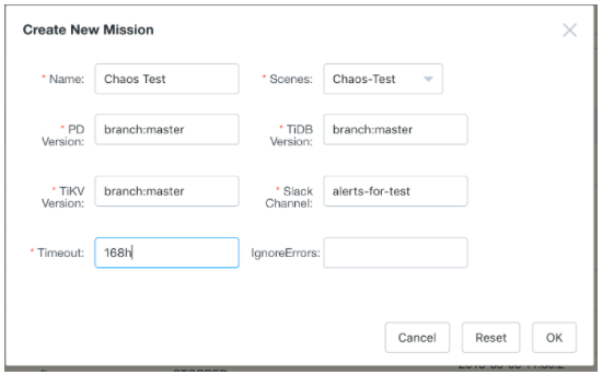 Create a testing mission