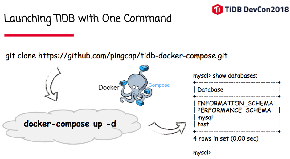 Launch TiDB with one command