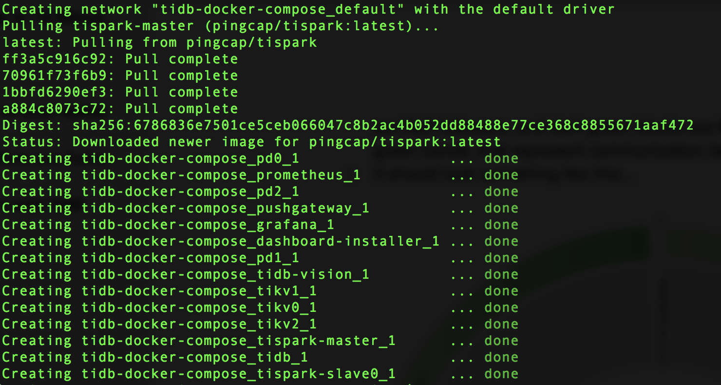 Setting Up the TiDB cluster using Docker Compose